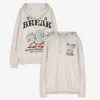 Hoodie - Rückenprint - beige