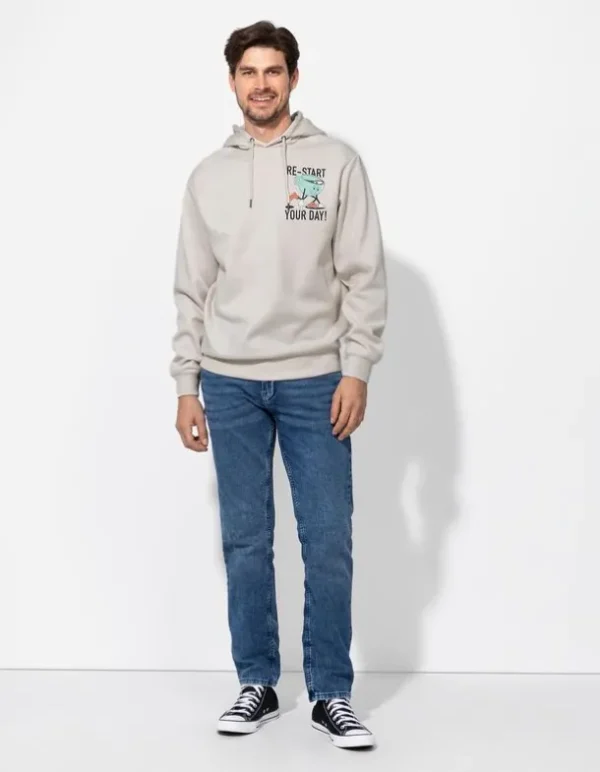 Hoodie - Rückenprint - beige