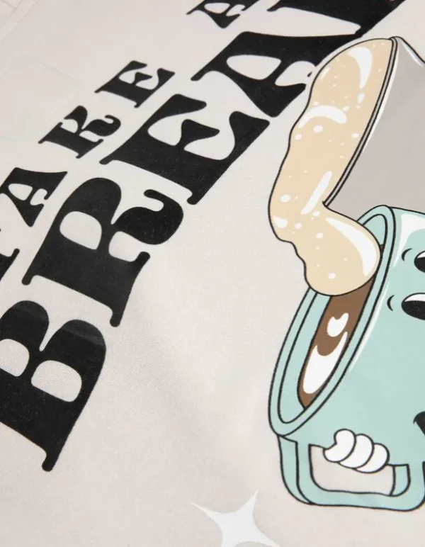 Hoodie - Rückenprint - beige