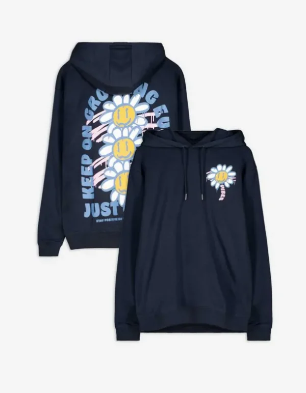 Hoodie - Rückenprint - dunkelblau