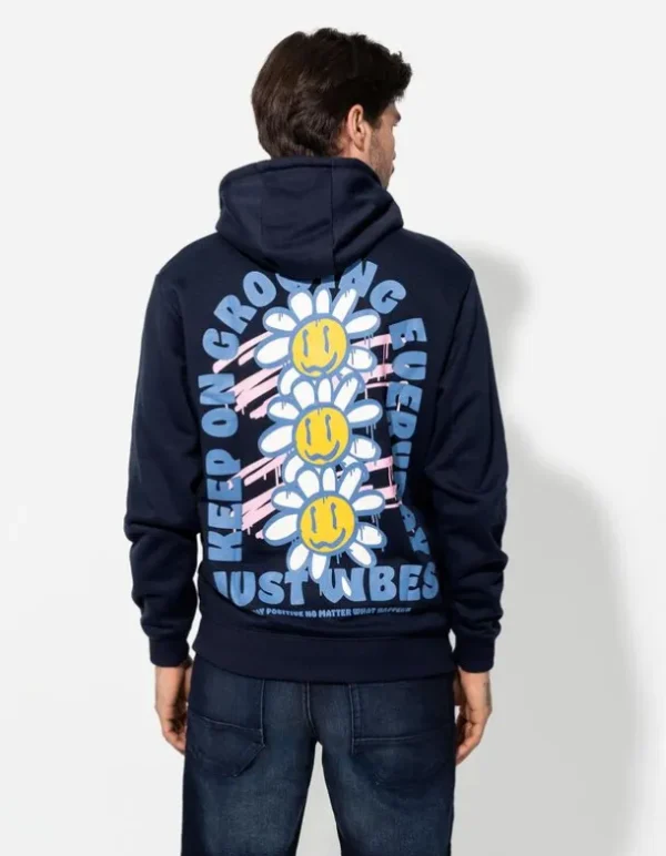 Hoodie - Rückenprint - dunkelblau