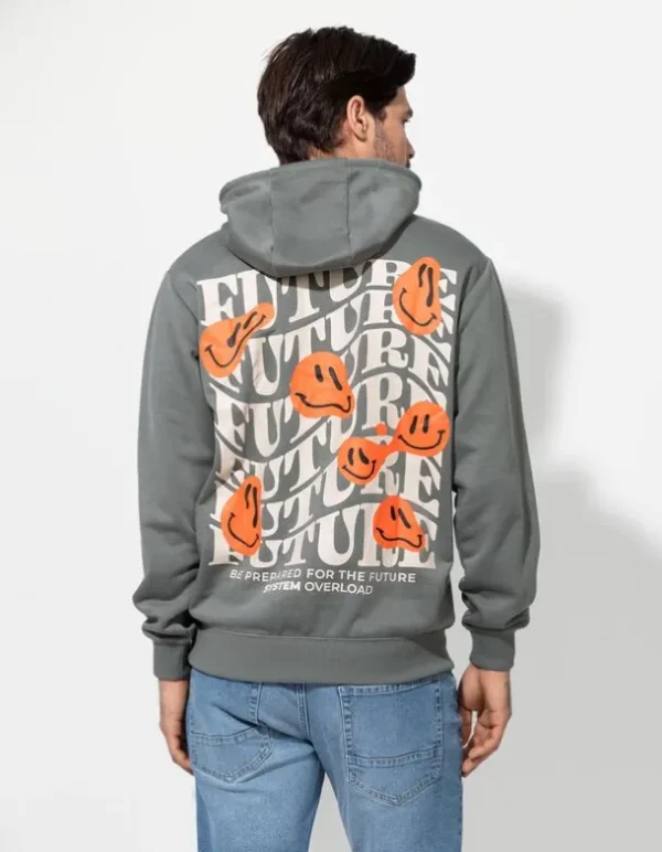 Hoodie - Rückenprint - dunkelgrün