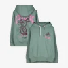 Hoodie - Rückenprint - grün