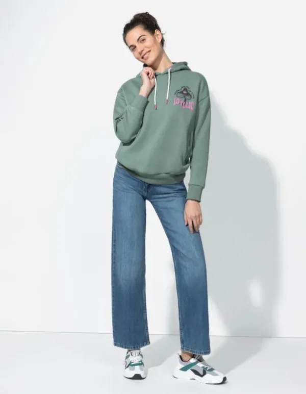 Hoodie - Rückenprint - grün