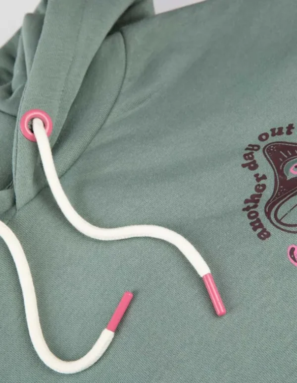 Hoodie - Rückenprint - grün