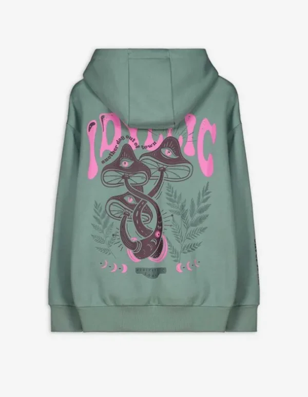Hoodie - Rückenprint - grün