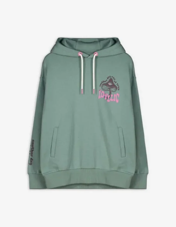 Hoodie - Rückenprint - grün