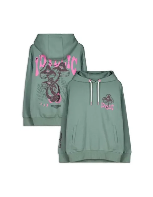 Hoodie - Rückenprint - grün