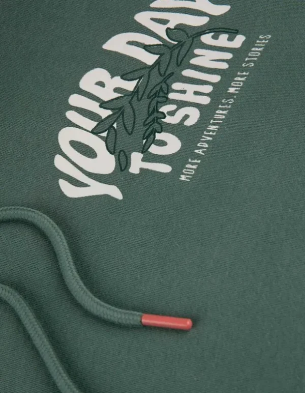 Hoodie - Rückenprint - hellgrün