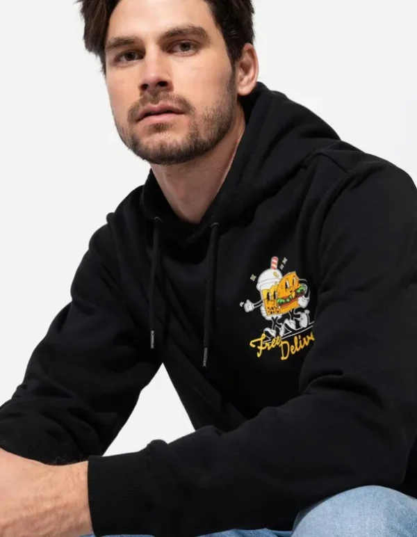 Hoodie - Rückenprint - schwarz