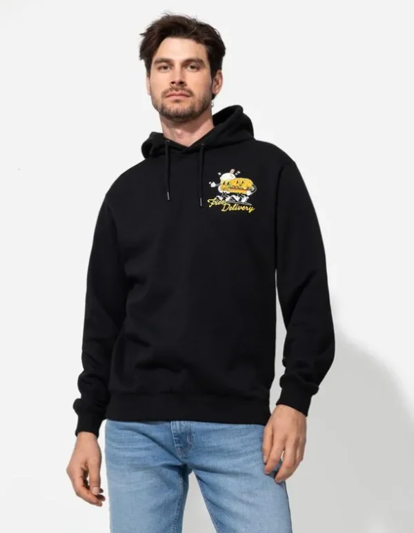 Hoodie - Rückenprint - schwarz