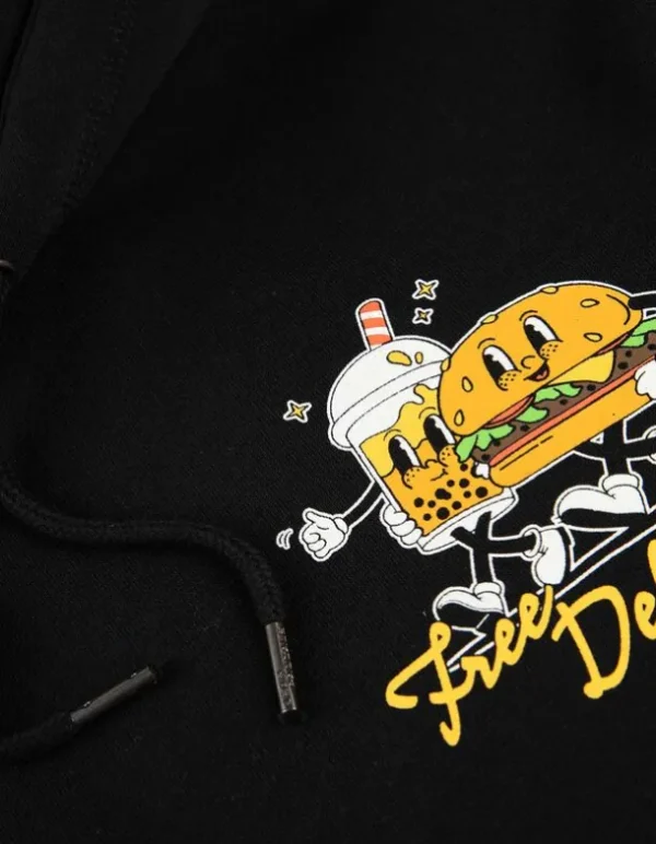 Hoodie - Rückenprint - schwarz