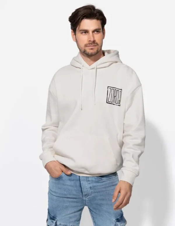 Hoodie - Rückenprint - weiß
