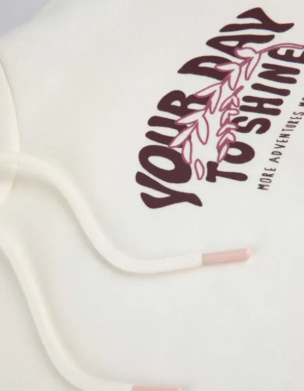Hoodie - Rückenprint - weiß