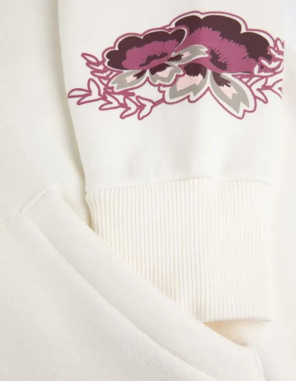 Hoodie - Rückenprint - weiß