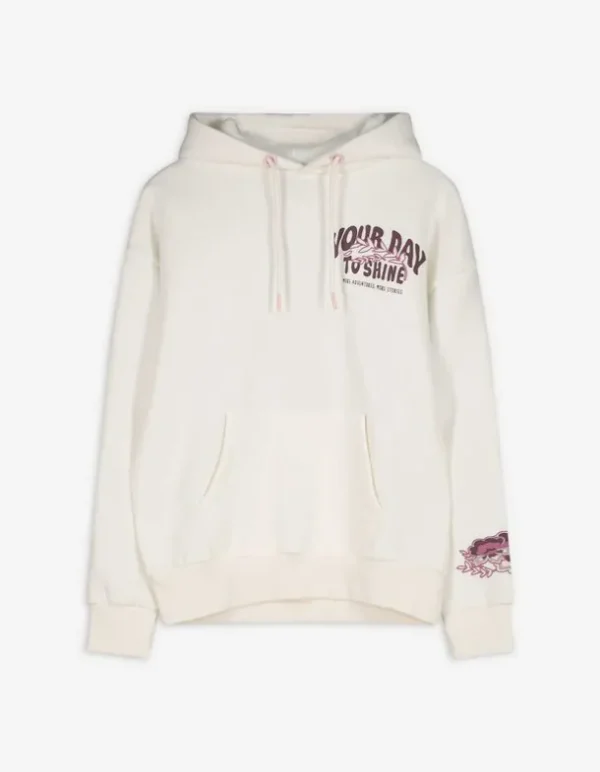 Hoodie - Rückenprint - weiß