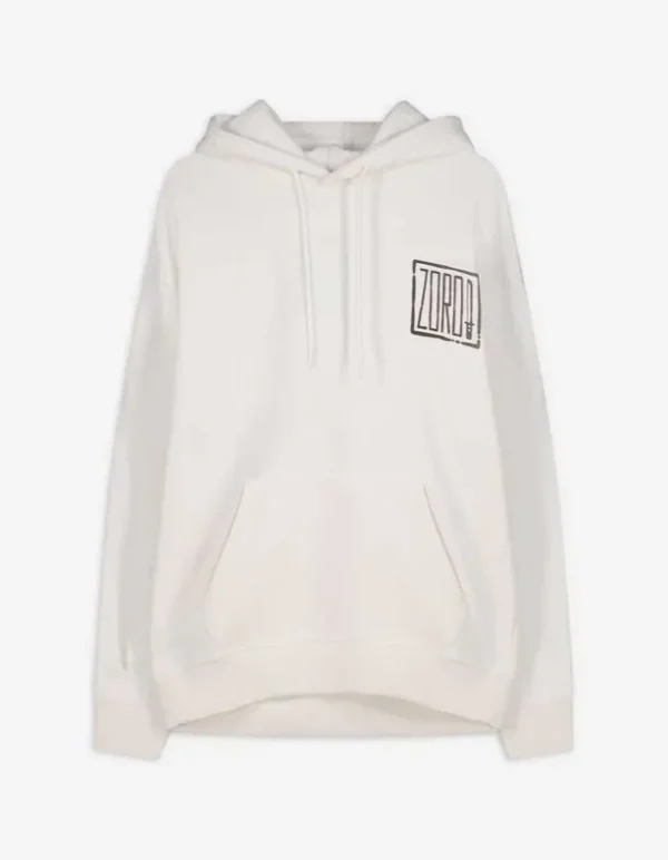 Hoodie - Rückenprint - weiß