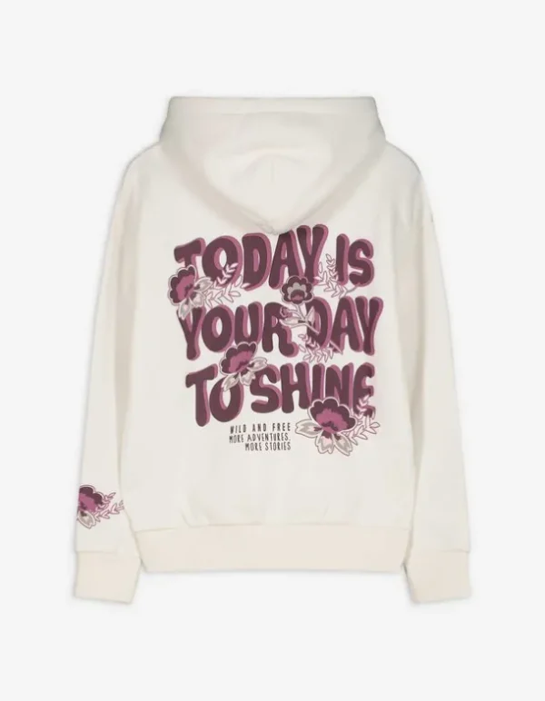 Hoodie - Rückenprint - weiß