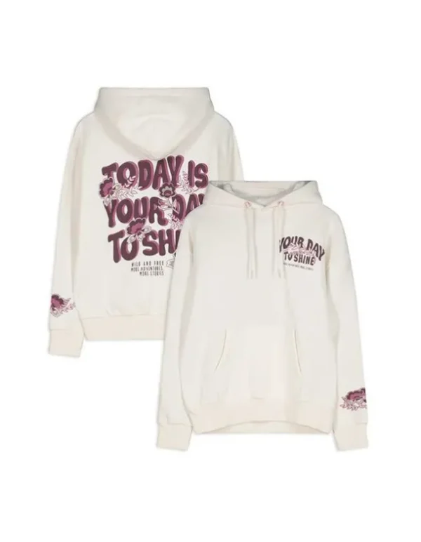 Hoodie - Rückenprint - weiß