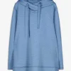 Hoodie - Ziernähte - dunkelblau