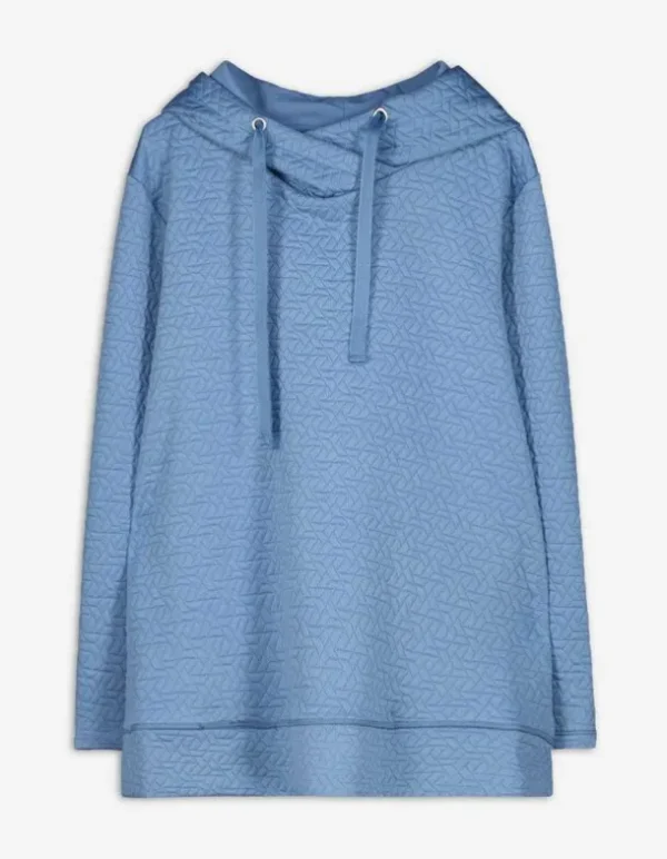 Hoodie - Ziernähte - dunkelblau