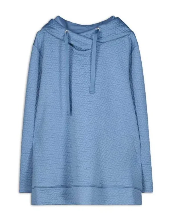 Hoodie - Ziernähte - dunkelblau
