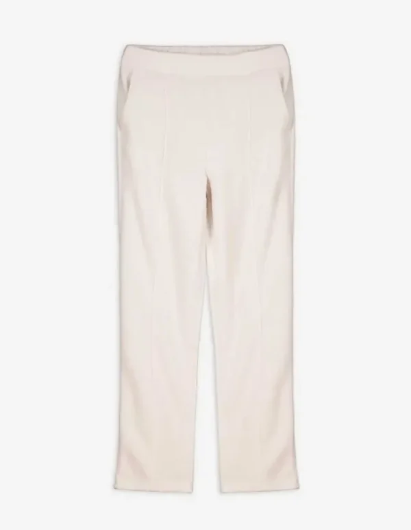 Hose - Bundfalte - beige