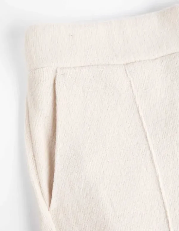 Hose - Bundfalte - beige