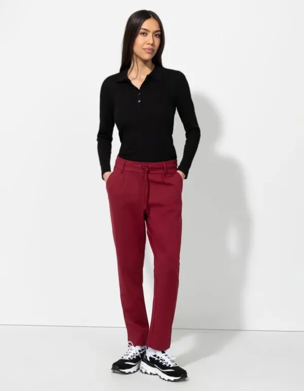 Hose - Regular Fit - dunkelrot