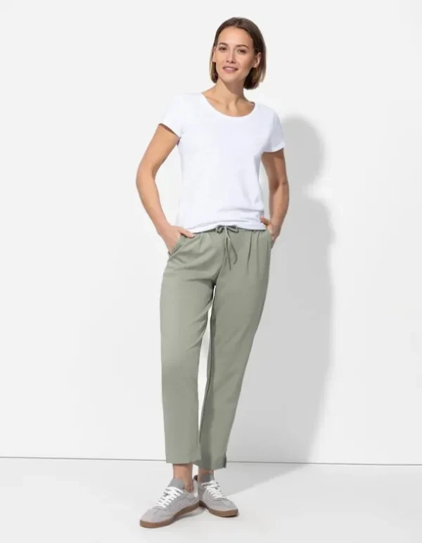 Hose - Regular Fit - grün