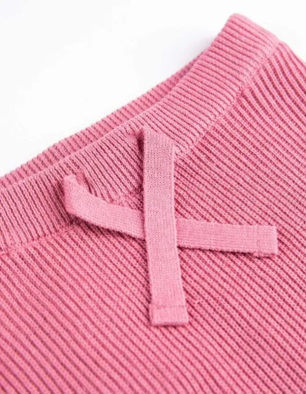 Hose - Rippstrick - pink