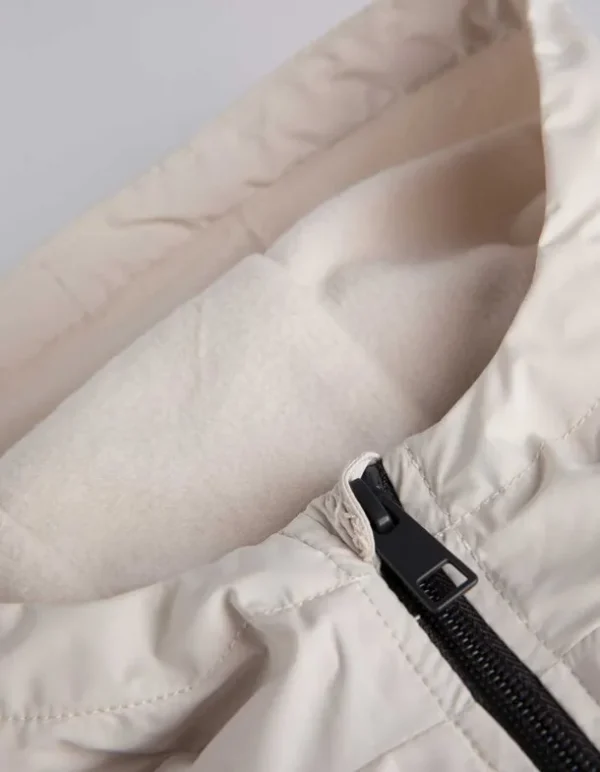 Jacke - Color-Blocking - beige