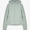 Jacke - Material-Mix - türkis