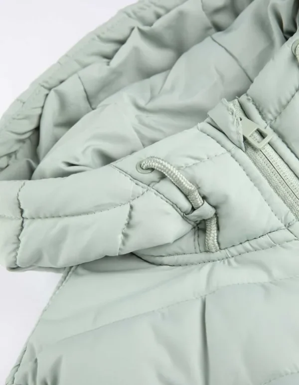 Jacke - Material-Mix - türkis