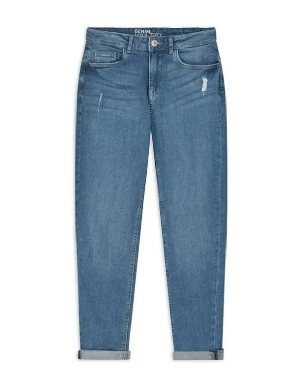 Jeans - Girlfriend Fit - blau