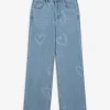 Jeans - Laserprint - hellblau