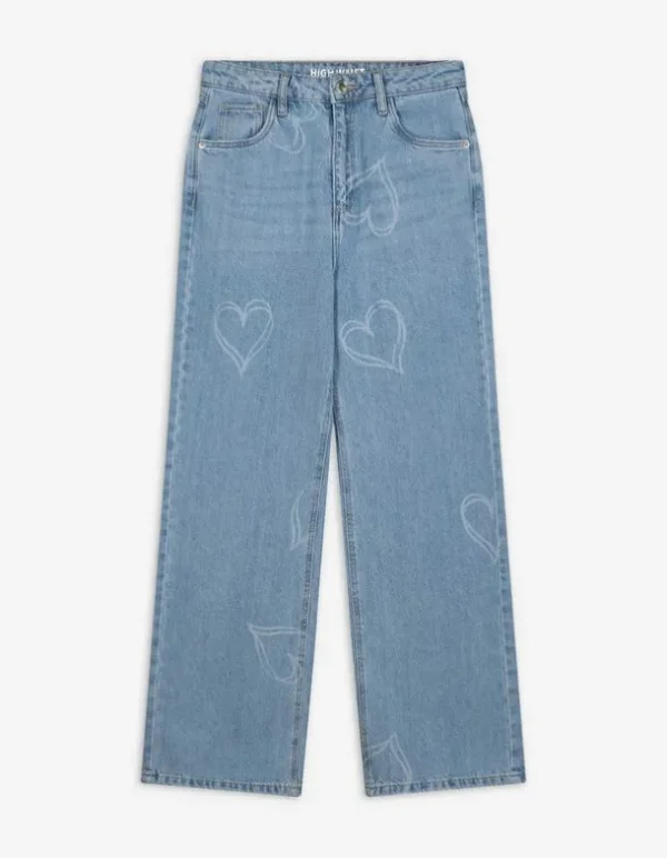 Jeans - Laserprint - hellblau
