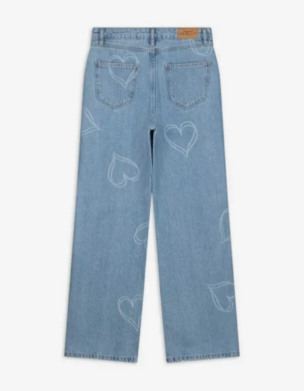 Jeans - Laserprint - hellblau