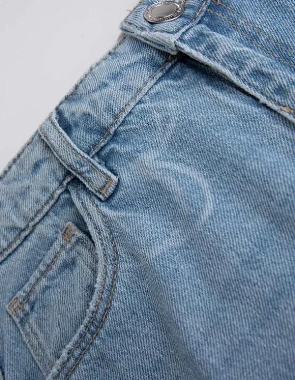 Jeans - Laserprint - hellblau