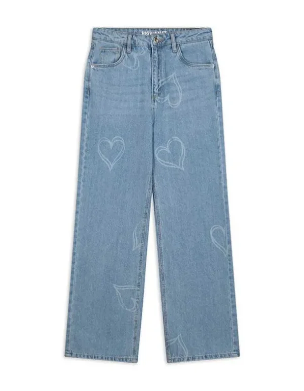 Jeans - Laserprint - hellblau