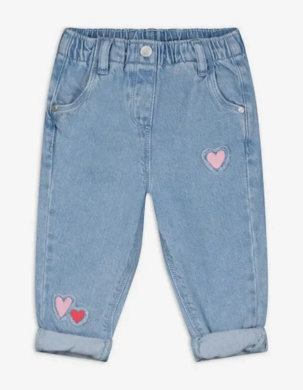 Jeans - Stickereien - hellblau