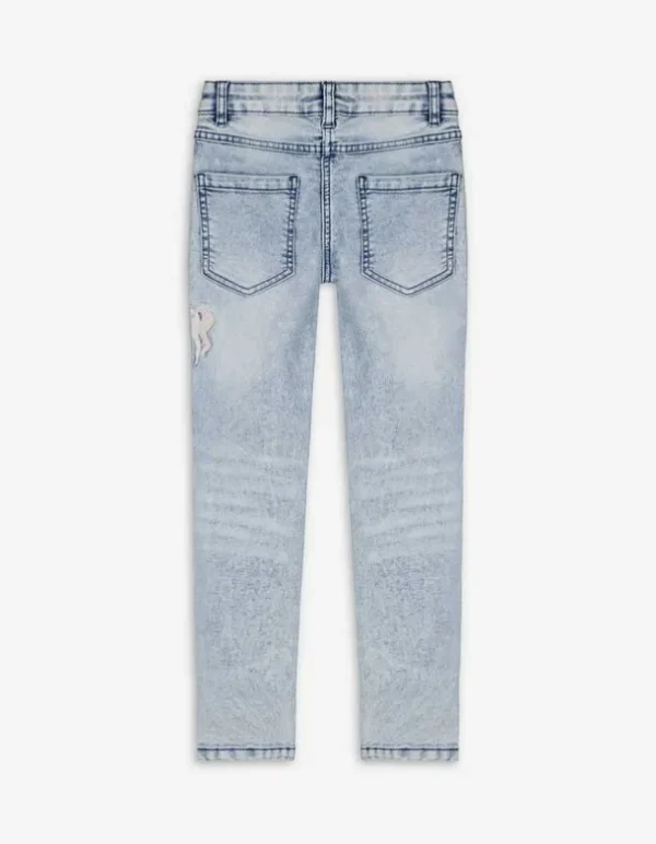 Jeans - Stickereien - hellblau