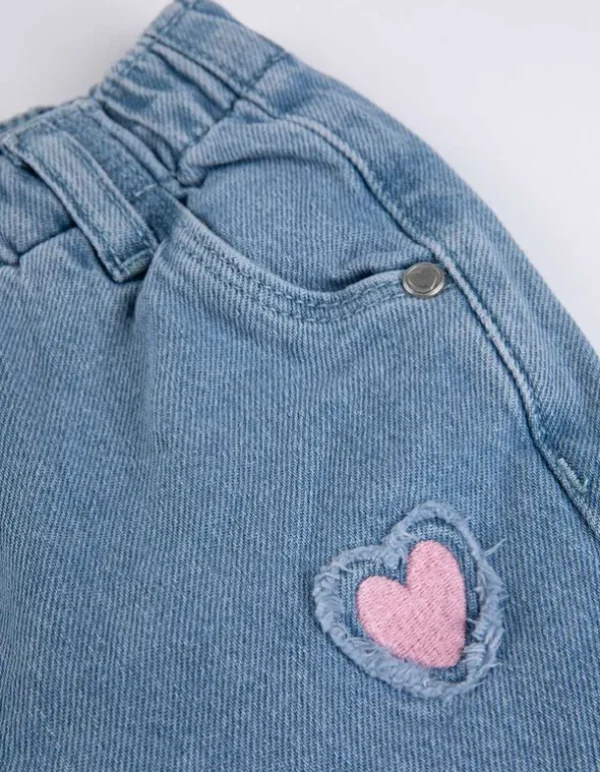 Jeans - Stickereien - hellblau