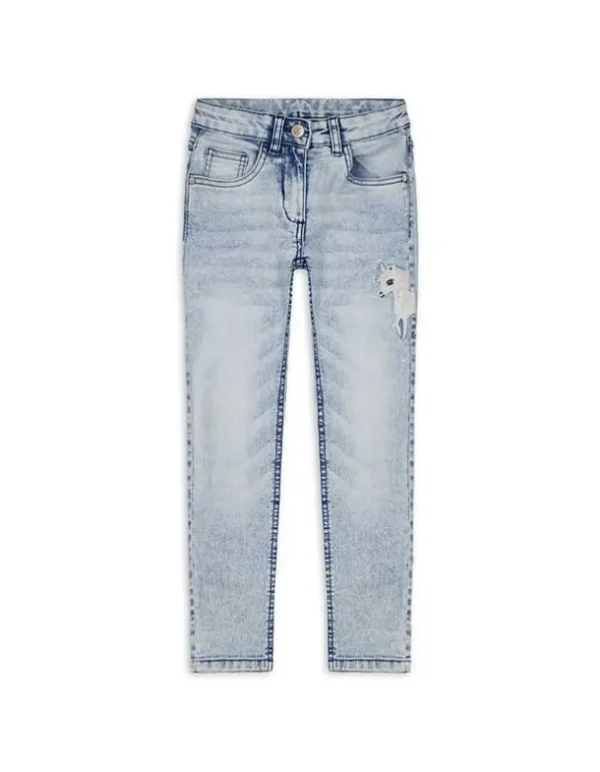 Jeans - Stickereien - hellblau
