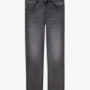 Jeans - Straight Fit - grau