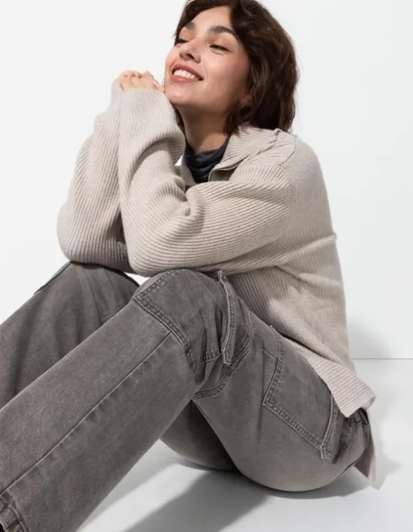 Jeans - Straight Fit - grau