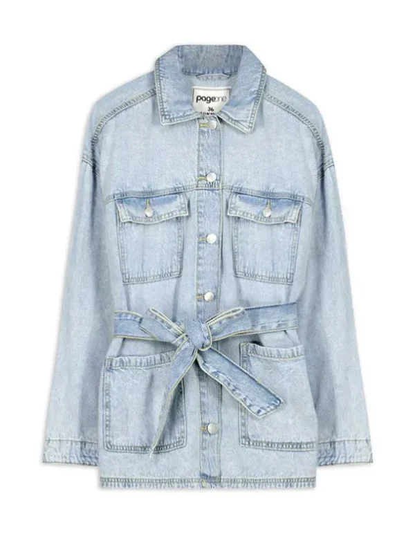 Jeansjacke - Baumwolle - hellblau