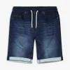 Jeansshorts - Wascheffekte - blau
