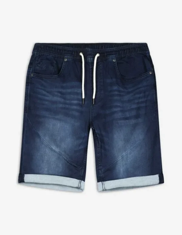 Jeansshorts - Wascheffekte - blau