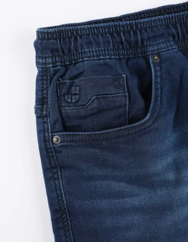 Jeansshorts - Wascheffekte - blau